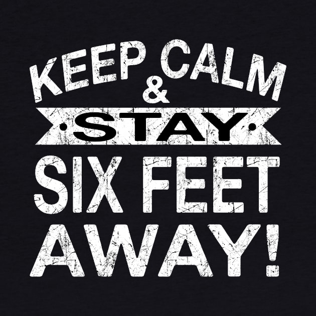 Keep Calm & Stay Six Feet Away Costume Gift by Ohooha